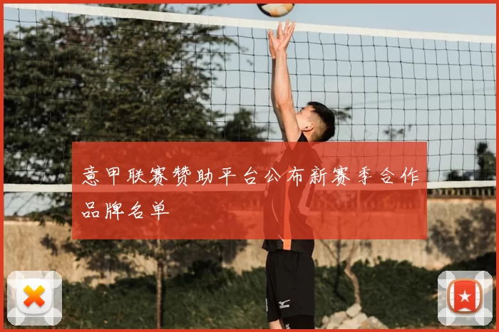 意甲联赛赞助平台公布新赛季合作品牌名单